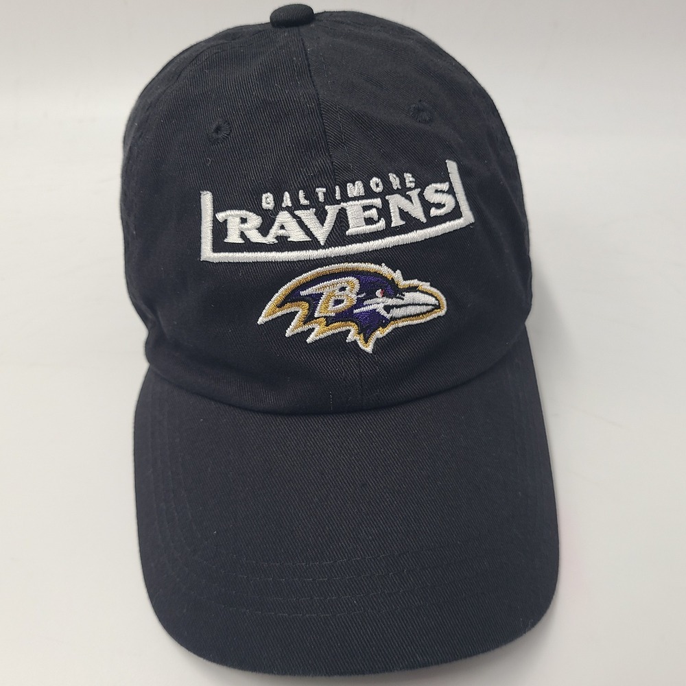Baltimore Ravens Hat Strapback NFL Team Apparel Black NFL Football Logo Dad Men